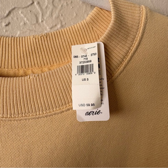 Aerie Oversized “Total Optimist” Crewneck Sweatshirt - Size Small - NWT - Picture 4 of 4